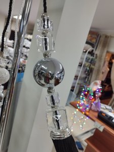 Długi chwost - wahadło czarno srebrne