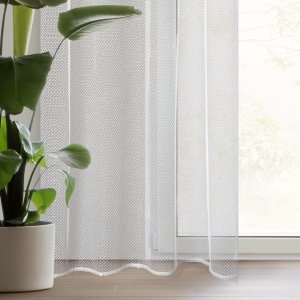BOHO FIRANA Z SIATKI ~ ŚMIETANKOWA FIRANA Z MATOWEJ SIATKI IKEA ~ "MELA" ~ 280