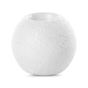 NOWOCZESNY ŚWIECZNIK DEKORACYJNY ~ BIAŁY ŚWIECZNIK CERAMICZNY ~ RISO/1 ~ KPL. 2SZT.
