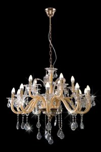 EKSKLUZYWNY ŻYRANDOL W STYLU GLAMOUR ~ ZŁOTA LAMPA WISZĄCA ~ GLITTER/2/03
