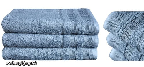 GRUBY EKSKLUZYWNY RĘCZNIK FROTTE ~ RE//MEGI/06/POPI ~ POPIELATY ~ 50cm x 90cm