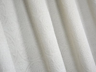NOWOCZESNA TKANINA NA ELEGANCKIE ZASŁONY W KOŁA ~ "RUSTYKA" KREM ~ 285