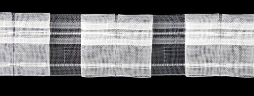 Taśma marszcząca do firan i zasłon II ząbki 1:2,5 &ndash; detal taśmy żyłkowej 5 cm