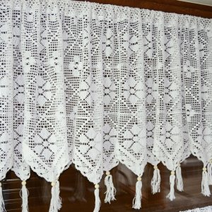 Zazdrostka z koronki do rustykalnej kuchni Antonia 75cm