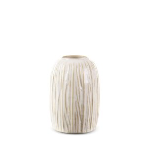 PIĘKNY WAZON W STYLU FRANCUSKIM ~ KREMOWO ZŁOTY WAZON CERAMICZNY ~ LIZA-04