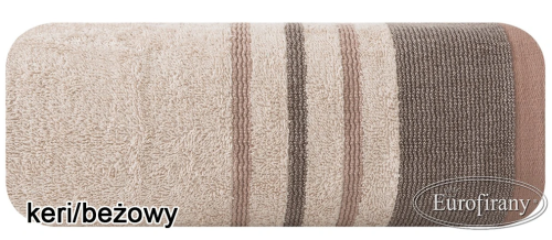 EKSKLUZYWNY RĘCZNIK FROTTE ~ RE/KERI/03/BEŻ ~ BEŻOWY ~ 50cm x 90cm