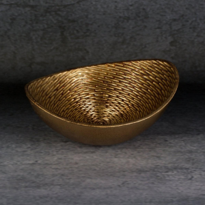ZŁOTO MISA DEKORACYJNA W STYLU GLAMOUR ~ MISA CERAMICZNA ~ MARGOT