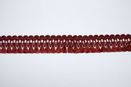 PASMANTERIA Z CHWOSTAMI ~ "ASTRA" ~ BORDO ~ wys. 3,70 cm