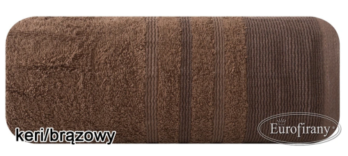 EKSKLUZYWNY RĘCZNIK FROTTE ~ RE/KERI/04/BRĄZ ~ BRĄZOWY ~ 50cm x 90cm