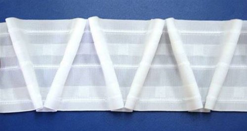DEKORACYJNA TAŚMA MARSZCZĄCA DO FIRAN I ZASŁON ~ V-KA 20908 1:2,5 ~ wys.7,50cm