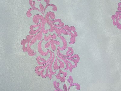 FIRANA Z ORGANTYNY ~ EKRANOWA ORGANTYNA HAFTOWANA ~ "ORNAMENT" FIOLET ~ 140
