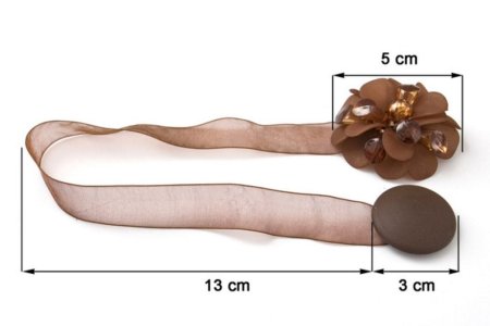 MAGNES DO FIRAN I ZASŁON ~ UPINACZ DEKORACYJNY Z MAGNESEM ~ M/27 ~ BRĄZ ~ 2 SZT