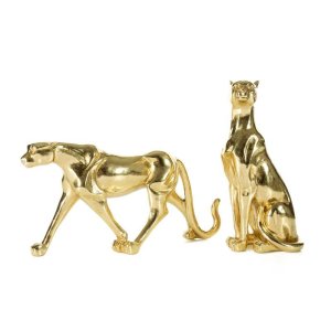 ZŁOTY TYGRYS FIGURKA DEKORACYJNA W STYLU GLAMOUR ~ ORIENTALNA FIGURKA DEKORACYJNA ~ FEMI/FIG/06