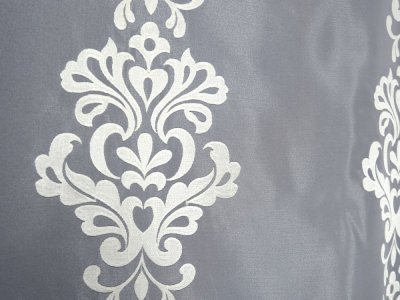 FIRANA Z ORGANTYNY ~ EKRANOWA ORGANTYNA HAFTOWANA ~ "ORNAMENT" KREM ~ 281 ~ KUPON 0,39M