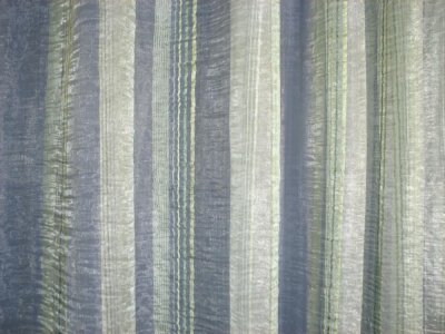 FIRANA W PIONOWE PASY Z ORGANTYNY KRESZOWANEJ ~ "GREEN STRIPS" ~ 290
