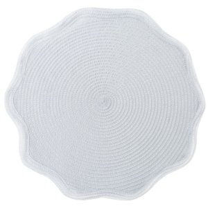 PODKŁADKA DEKORACYJNA W STYLU BOHO ~ PODKŁADKA POD TALERZ ~ OTELLO ~ BIEL ~ Ø38 ~ KPL. 6 sztuk