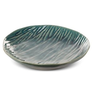 DUŻA PATERA W STYLU BOHO ~ ZIELONA PATERA CERAMICZNA ~ REA
