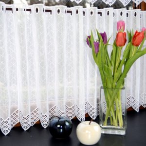 Eleganckie zazdrostki do kuchni - Kuchenne zazdrostki z gipiurą - "Izmir" - 50