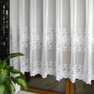 firana teks 180 biała haftowana markizeta francuska salon