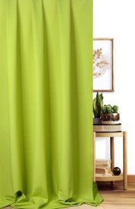 Jednokolorowa tkanina zasłonowa Ikea - "Canvas" zielone jabłuszko - 140
