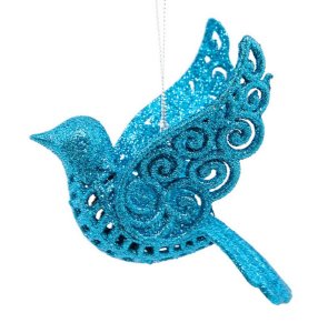 OZDOBA CHOINKOWA SW/OZD/BIRD/10-5 ~ PTAK ~ TURKUS ~ kpl. 6szt