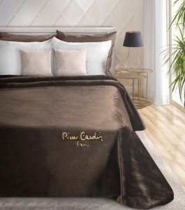 EKSKLUZYWNY KOC AKRYLOWY PIERRE CARDIN ~ CLARA ~ BRĄZ ~ 220x240