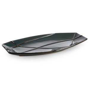 GRANATOWO ZŁOTA, ELEGANCKA PATERA DEKORACYJNA ~ PATERA W STYLU GLAMOUR ~ TEO1 ~ KPL. 2SZT.