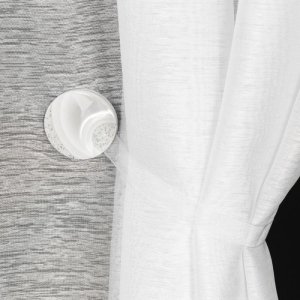 Magnes do firan i zasłon - Upinacz dekoracyjny z magnesem - M/109 - biel