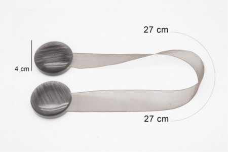 MAGNES DO FIRAN I ZASŁON ~ UPINACZ DEKORACYJNY Z MAGNESEM ~ M/67 ~ FIOLET ~ 2 SZT