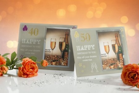 RAMKA DEKORACYJNA ~ URODZINOWA RAMKA NA ZDJĘCIA 21 ~ BIRTHDAY/RAM/2 ~ POPIELATY