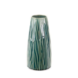WYSOKI WAZON W STYLU BOHO ~ ZIELONY WAZON CERAMICZNY ~ REA4