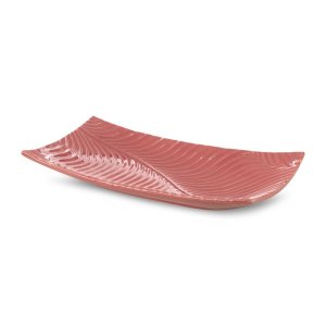 CERAMICZNA PATERA DEKORACYJNA ~ PATERA OZDOBNA W KOLORZE BRUDNEGO RÓŻU ~ SENA/1/PAT/02