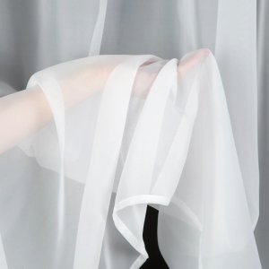 GOTOWE FIRANY Z WOALU NA TAŚMIE Z FUNKCJĄ TUNELU ~ GŁADKA FIRANA GOTOWA ~ LUCY BIEL ~ 3m x 1,60m