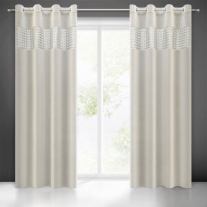 EKSKLUZYWNE GOTOWE ZASŁONY NA PRZELOTKACH Z WELURU MARGOT ~ nr 714 ~ 1,40m x 2,50m