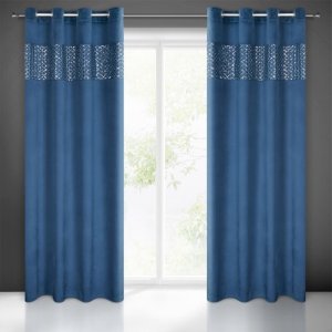 EKSKLUZYWNE GOTOWE ZASŁONY NA PRZELOTKACH Z WELURU MARGOT ~ nr 699 ~ 1,40m x 2,50m