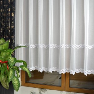 firana taman 185 biała haftowana markizeta francuska kuchnia okno