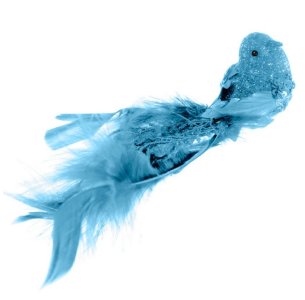 OZDOBA CHOINKOWA SW/OZD/BIRD/34-5 ~ PTAK ~ TURKUS ~ kpl. 6szt