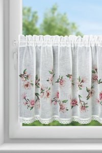 Gotowe zazdrostki kwiat magnolii - prowansalskie zazdrostki z tunelem - Ari - 60x150