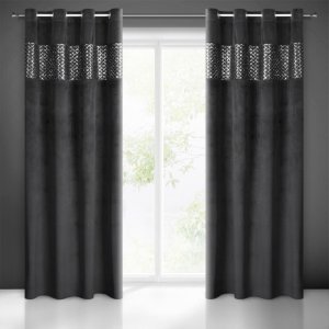 EKSKLUZYWNE GOTOWE ZASŁONY NA PRZELOTKACH Z WELURU MARGOT ~ nr 712 ~ 1,40m x 2,50m
