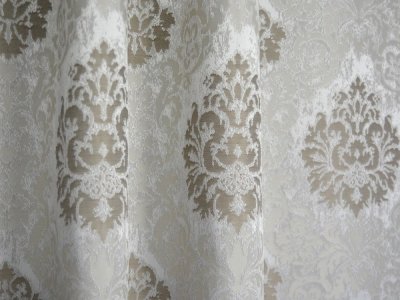 ELEGANCKIE ZASŁONY ŻAKARDOWE W ORNAMENTY ~ "TRACY" BEŻ ~ 150 ~ KUPON 2,15M
