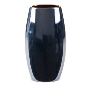 ELEGANCKI GRANATOWO ZŁOTY WAZON CERAMICZNY ~ WYSOKI WAZON DEKORACYJNY ~ AMORA1-4