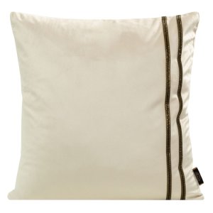 WELUROWA POSZEWKA DEKORACYJNA ~ VELVET/31/B ~ 45x45 ~ KREM