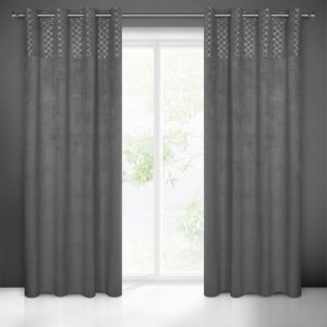EKSKLUZYWNE GOTOWE ZASŁONY NA PRZELOTKACH Z WELURU HAZEL ~ nr 656 ~ 1,40m x 2,50m