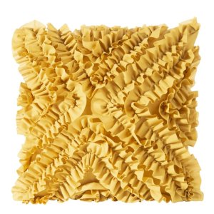 POSZEWKA DEKORACYJNA ~ MIRENA ~ 45x45 ~ MUSZTARDA