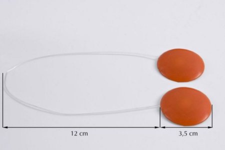 MAGNES DO FIRAN I ZASŁON ~ UPINACZ DEKORACYJNY Z MAGNESEM ~ M/02 ~ CZERWIEŃ