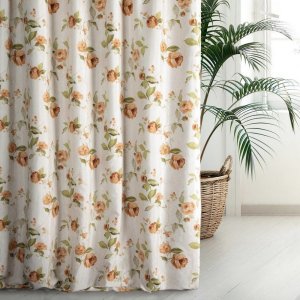 Eleganckie zasłony do salonu w angielskie róże | zasłony w kwiaty - "LENA" - 285