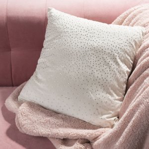 WELUROWA POSZEWKA DEKORACYJNA ~ IDALIA ~ 45x45 ~ GRANAT + SREBRO