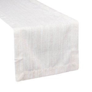 BIAŁO ZŁOTY BIEŻNIK NA ST&Oacute;Ł ~ ELEGANCKI BIEŻNIK W STYLU GLAMOUR ~ ZOJA ~ 40x140