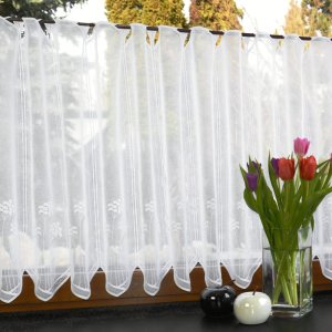 Eleganckie zazdrostki do kuchni z etaminy - kuchenne zazdrostki paneliki - "Irma" - 70