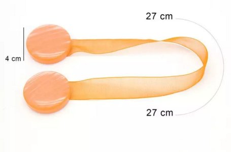 MAGNES DO FIRAN I ZASŁON ~ UPINACZ DEKORACYJNY Z MAGNESEM ~ M/67 ~ MORELA ~ 2 SZT